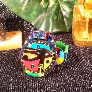 Paper jewelry stretchable bracelet eye of Ra bracelet